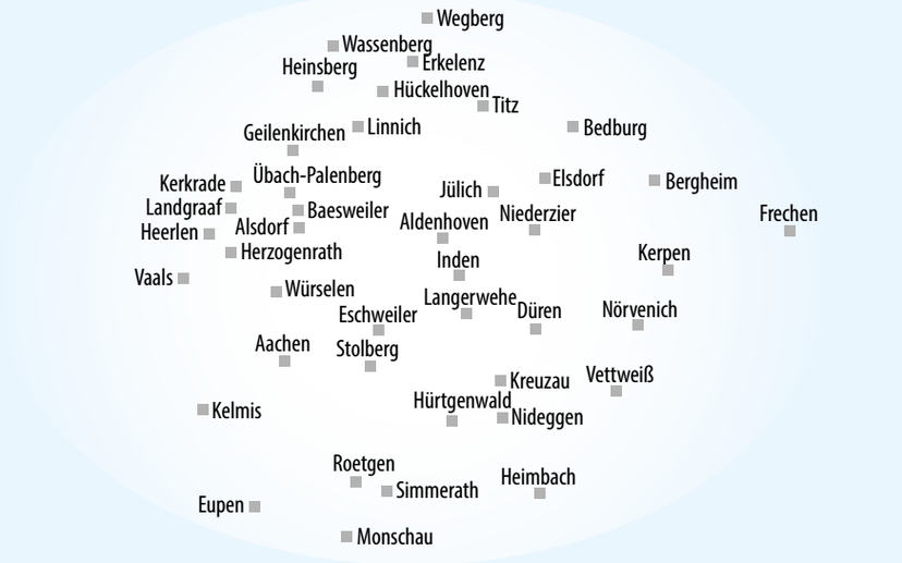 Karte des Haustürabholungs-Gebiets